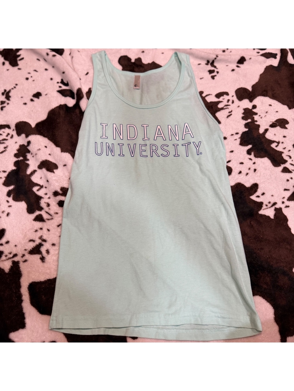 Indiana‎ University IU Light Blue Tank Top Women’s Small Graphic Sleeveless